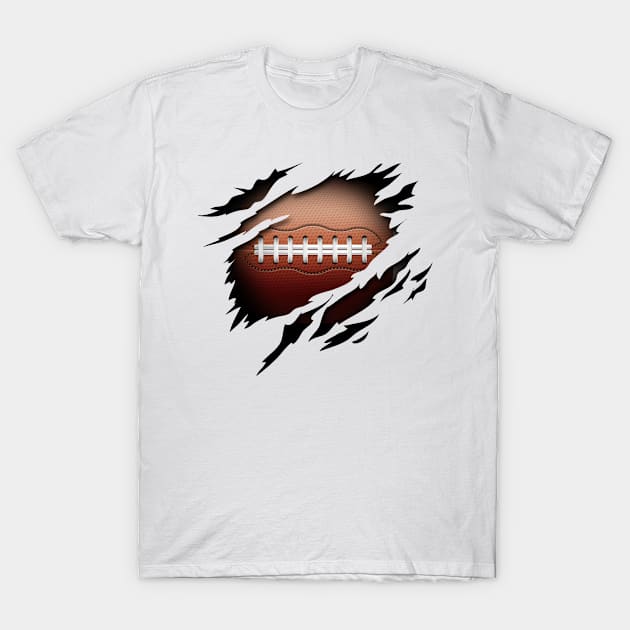 American Football In The Heart T-Shirt by HappyGiftArt